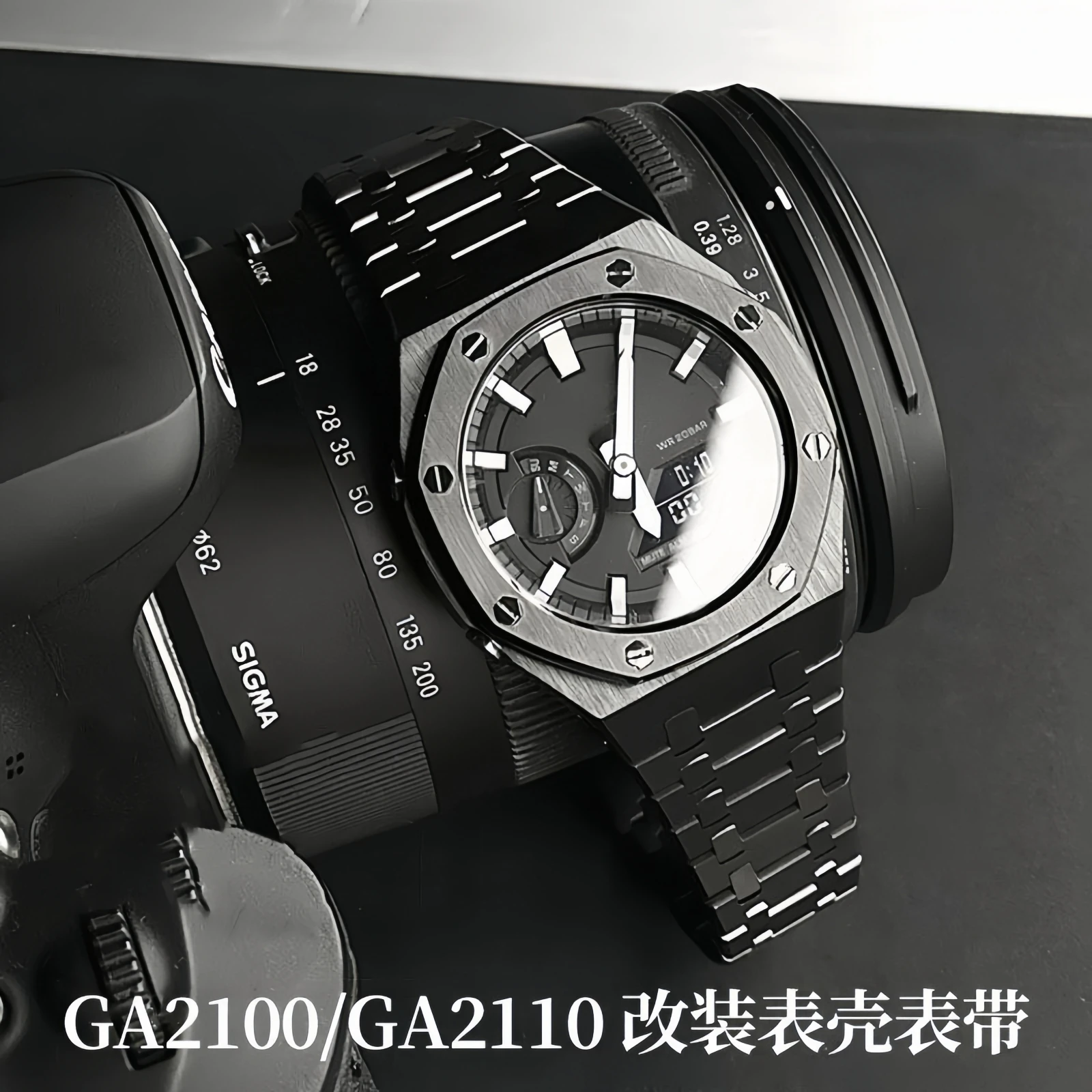For Casio G-SHOCK Farm Oak GA2100 GA2110 GA-B2100 Stainless Steel watch Case Strap GA-2100 Mod kit Metal bezel watch band set