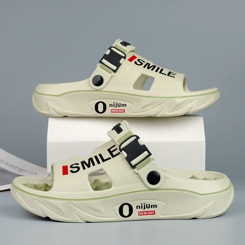 

Summer Men Slippers Unisex Beach Sandals EVA Non Slip Woman Platform Shoes Soft Orginal Indoor Slides Comfortable High Quality
