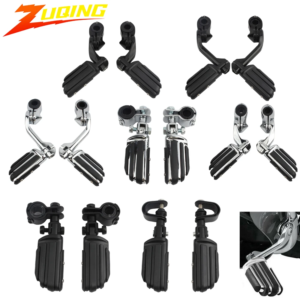 

Universal Motocross Highway Bar Foot Pegs Pedal Foot Rest Enduro Motorcycle Aluminum Short Footpegs Clamps For Harley