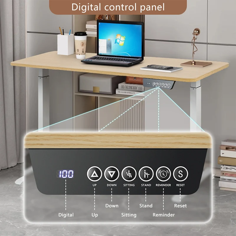 Electric Standing up Desk, Height Adjustable Electric Sit Stand Desk, Computer Desk Height Adjustable for Home Office Study Desk