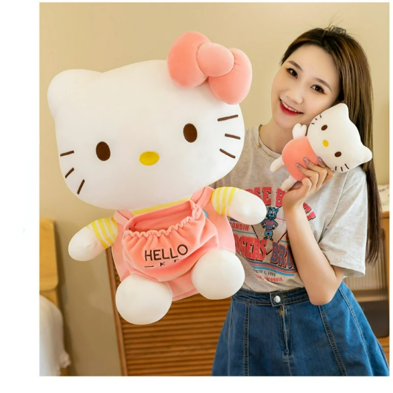 Big Size 65Cm Hello Kitty Plush Doll Toys Kawaii Mother and Child Toys Soft Stuffed Animal Doll Girls Home Decor Kids Girl Gifts