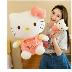 Boneca Hello Kitty de pelúcia para meninas, brinquedos de pelúcia macia, mãe e filho kawaii, decoração do lar, presentes para crianças, tamanho grande, 65cm