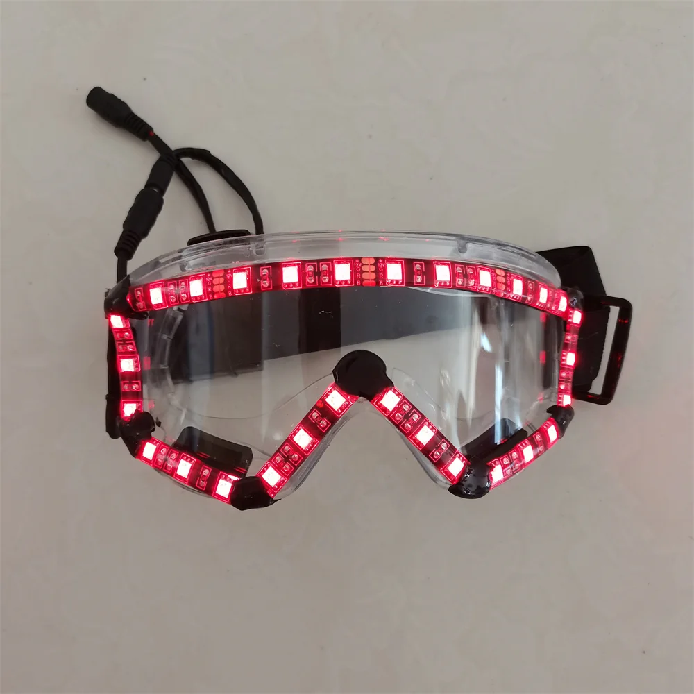 Cool Rechargeable RGB Led Glasses 3 Keys Control Glowing Flashing Sunglasses DJ Dancer Performance Cosplay Ball Show Props