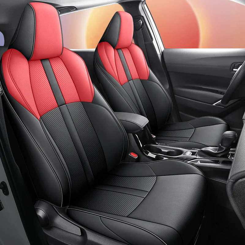 Premium Custom Fit Car Seat Covers For Toyota Corolla 2022 2023 2024 Automotive Interior Seat Cushion Leather Cover-Full Set