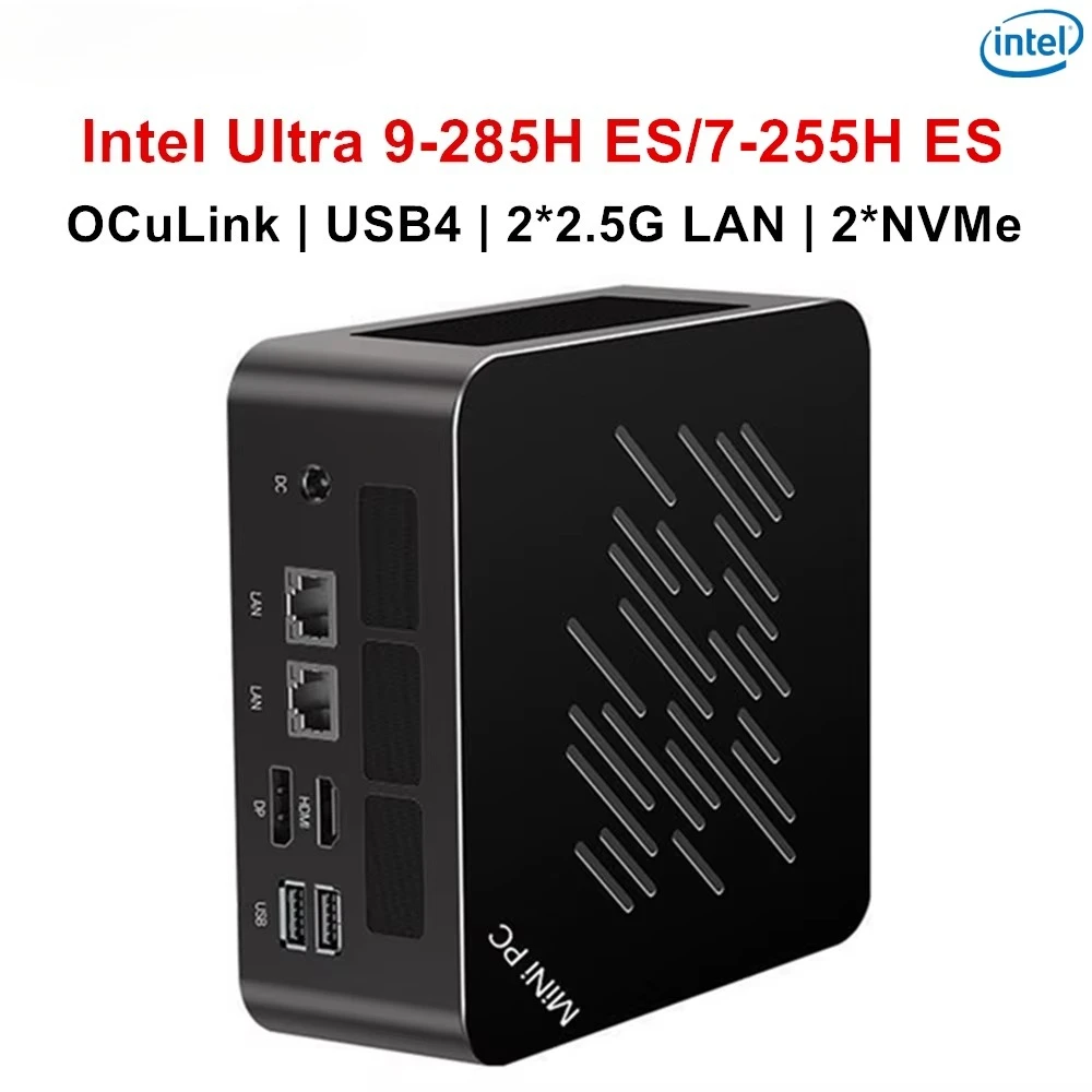 Mini PC Gamer Topton con Intel Ultra 9 285H ES, 7 255H ES, 5 235H ES, OCuLink USB4, 2x2.5G LAN, 2xNVMe, Computer Desktop Windows 11, WiFi6E