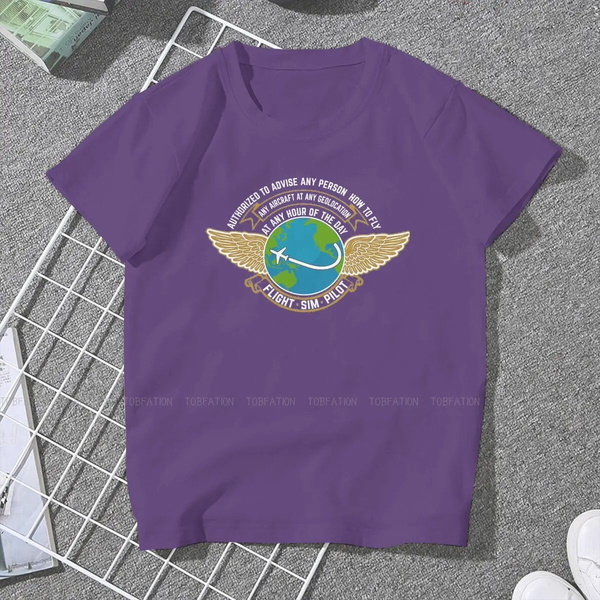 Sim Pilot  O Collar TShirt Microsoft Flight Simulator Pure Cotton Classic T Shirt Woman's Individuality 5XL Hot Sale