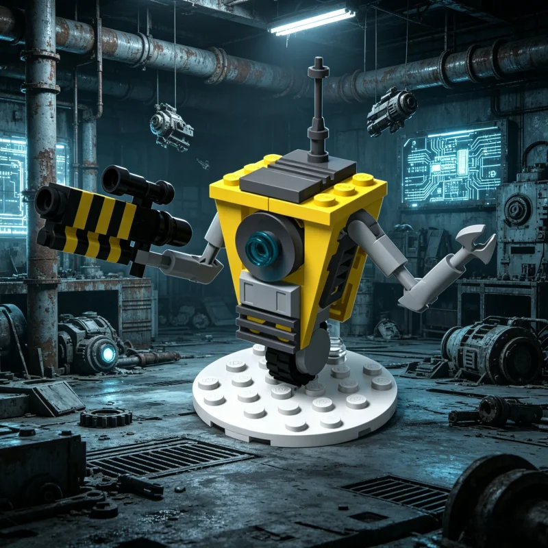 

MOC Idea Game Plastic Dolls Figure Claptraped CL4P-TP Noisy Robot Building Blocks Model Kids Assembly Toys Boy's Birthday Gift