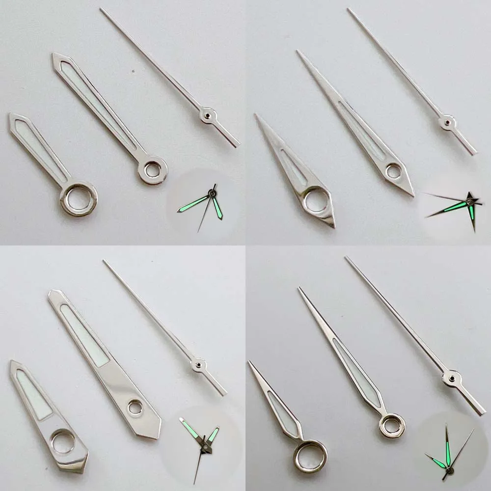 Simple Watch Hands With Green Luminous for NH35/NH36/4R/7S Movement Watch Pointers Accessories