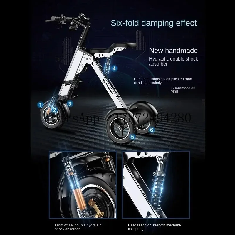 Fashionable Portable Mini Three-Wheeled Scooter 350W Lightweight Folding for Parents and Children children