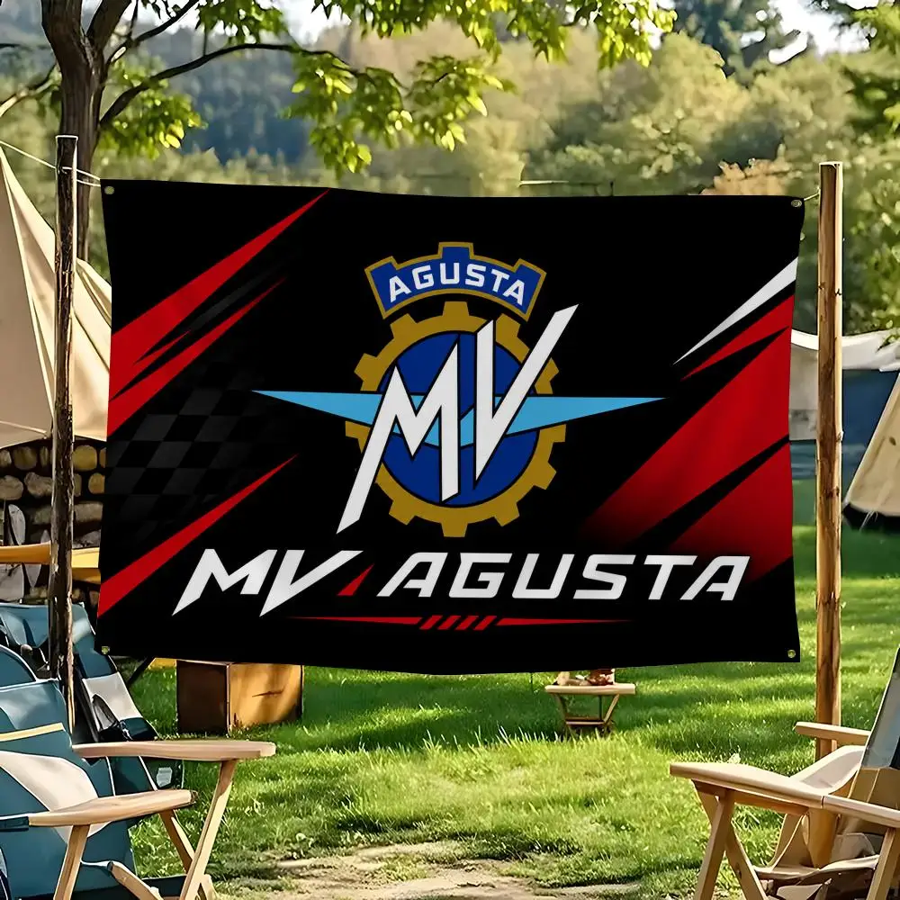 M-MV A-Agusta Flags Flags for Room, Bedroom, Home, Outdoor, Wall Hanging, Concert Print, Art Banner