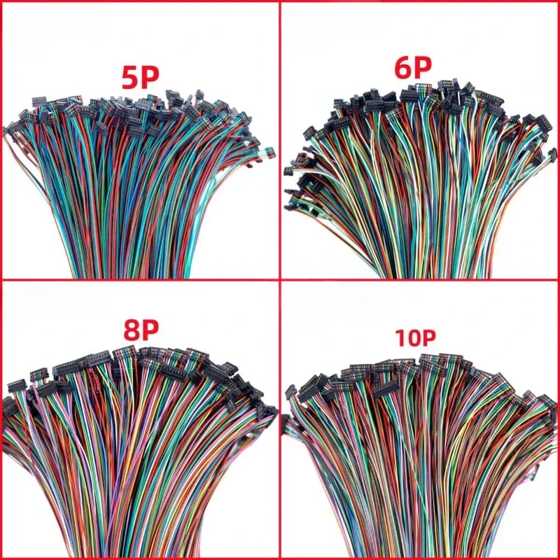 5Pcs/lot JST 0.6mm Connector Cable Wire 02SUR Single Head 3P 4P 5P 6P 7P 8P 10P 0.6mm Pitch IDC Type 15CM
