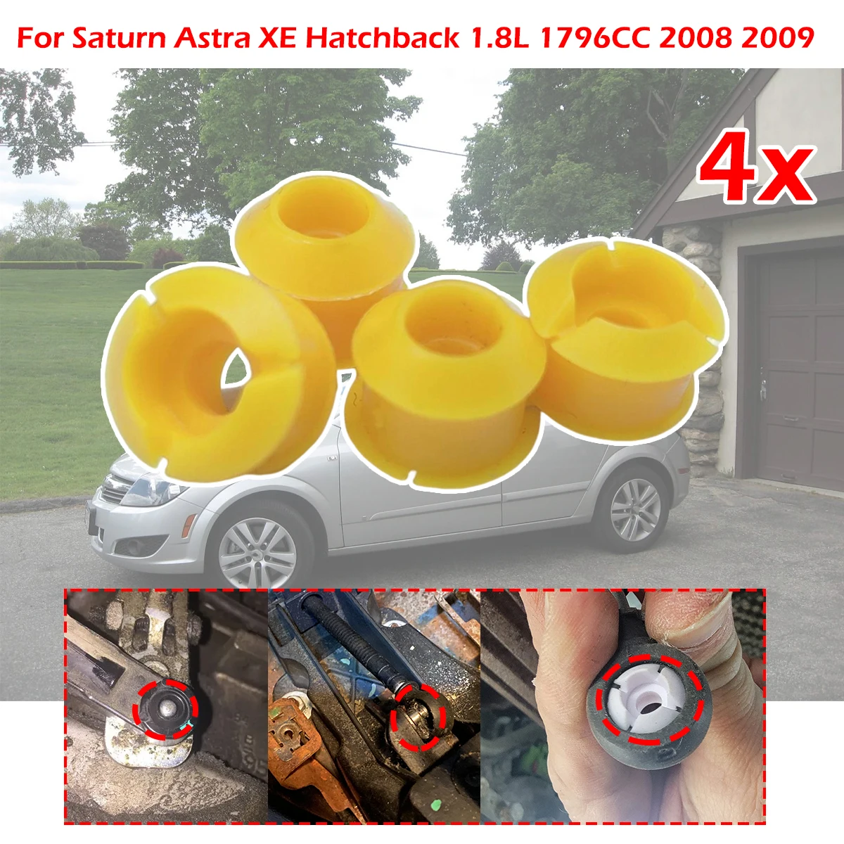 

4X For Saturn Astra XE Hatchback AUTO Gear Cable End Bushing Repair Kit Shifting Issue Fix Selector Lever Grommet Drivetrain