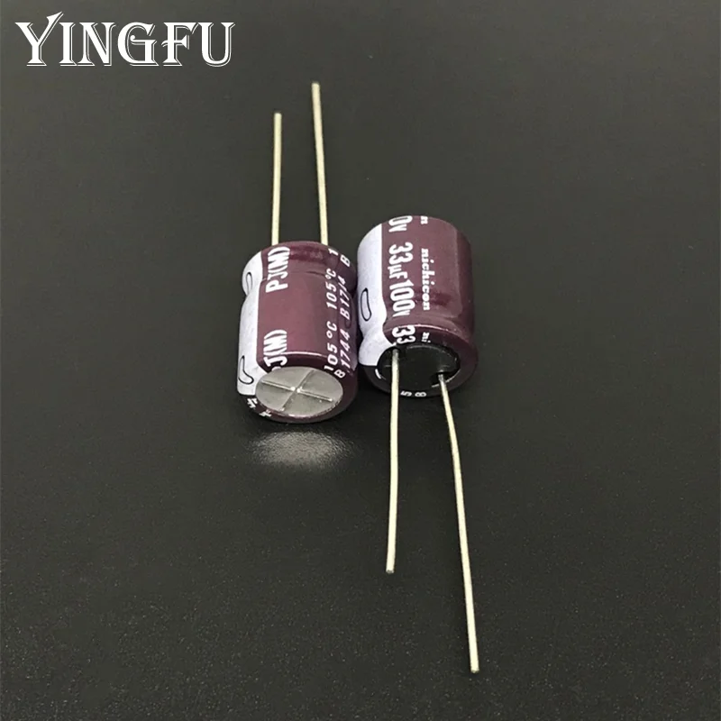 33uF 100V NICHICON PJ Series 10x12.5mm 100V33uF Low Impedance Long Life Aluminum Electrolytic capacitor