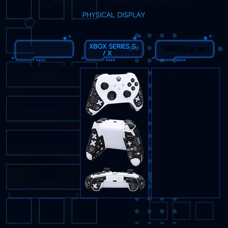ملصقات جلدية مخصصة مضادة للانزلاق وماصة للعرق لحماية حافظة وحدة التحكم اللاسلكية Xbox Series S X
