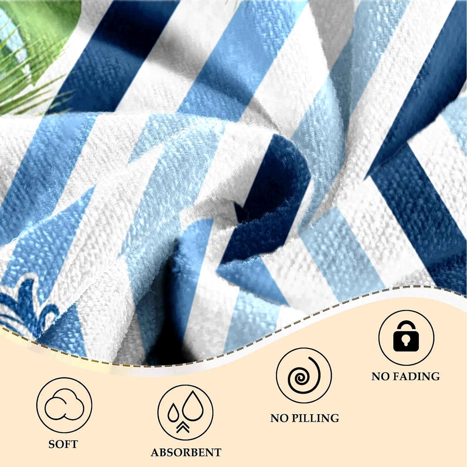 Summer Cool and Energetic Wind Beach Towel, Swimming, Sports, Camping, Bathing Multi-purpose Bath Towel, Skin-friendly Foldable and Easy To Carry Bath Towel view 7