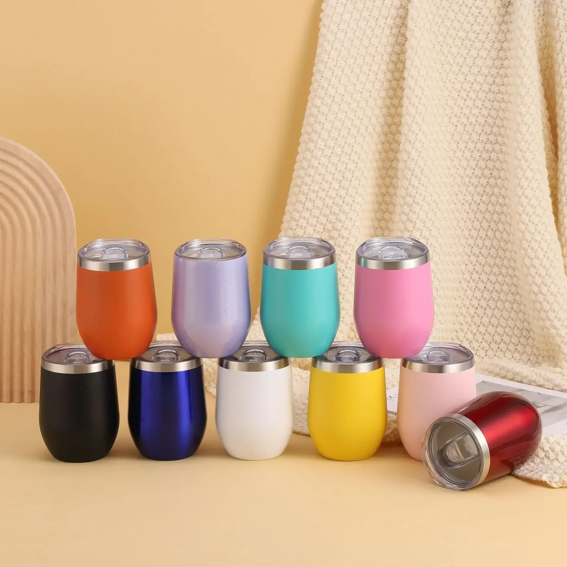 360ml 12oz Thermal Insulated Stainless Steel Tumbler Double Wall Water Bottle Portable To Go Coffee Mug Travel Dinking Cup 1PC