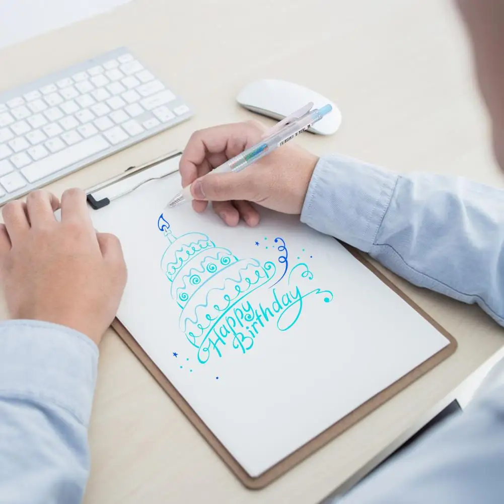 Penne Gel glitterate penne Gel senza acidi penne Gel sfumate arcobaleno vibranti scrittura liscia per colorare Scrapbooking Doodle Painting