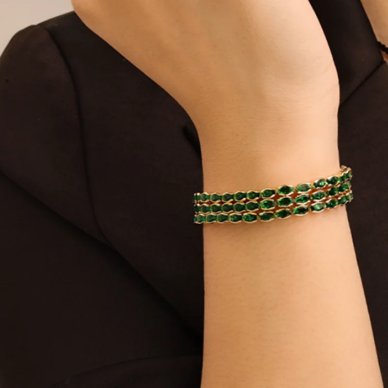 2026 New Inlaid Zirconia Egg Circular Bracelet for Women, Fashionable and Versatile, Niche Design, High-end Jewelry Wholesale