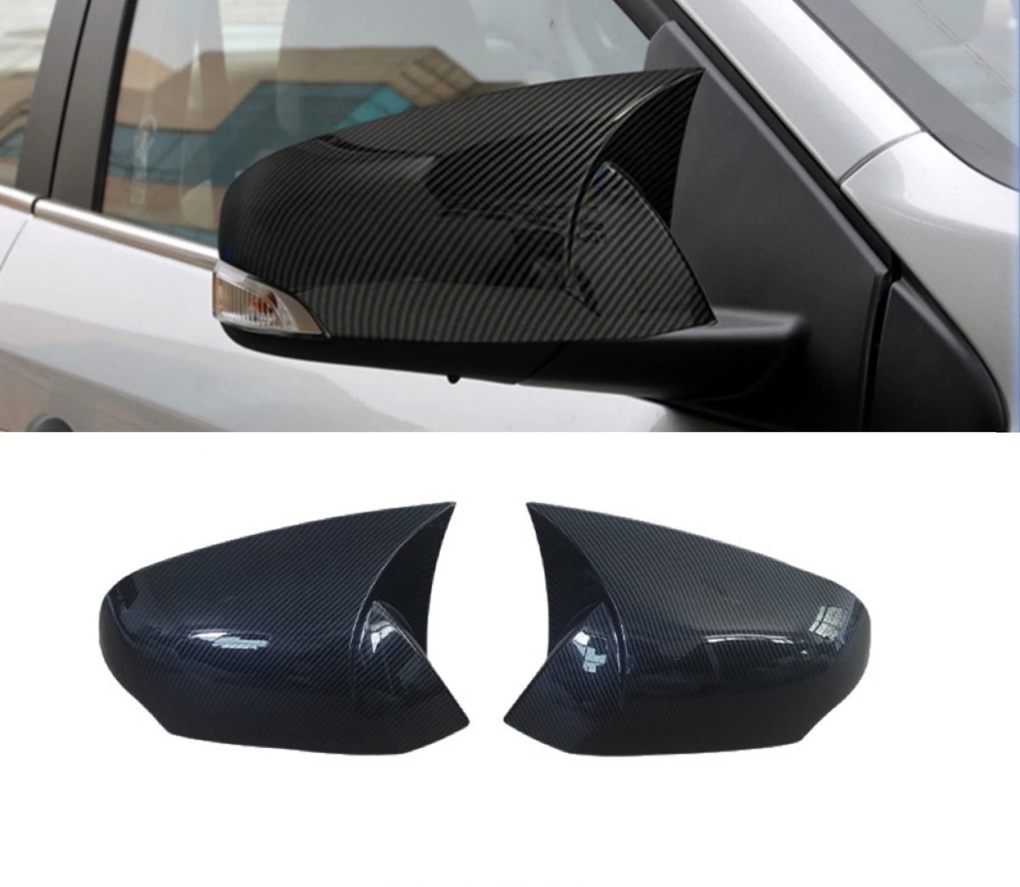 

Rearview Side Mirror Trim Cover For Renault Fluance için 2010-2016 Shell Sticker Car Styling Accessories Auto Part