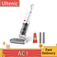 Ultenic AC1 Cordless Wet Dry Vacuum Cleaner, 15KPa Suction, 2L Water Tank, Dual Edge Cleaning, 45min Runtime, Smart LED Display