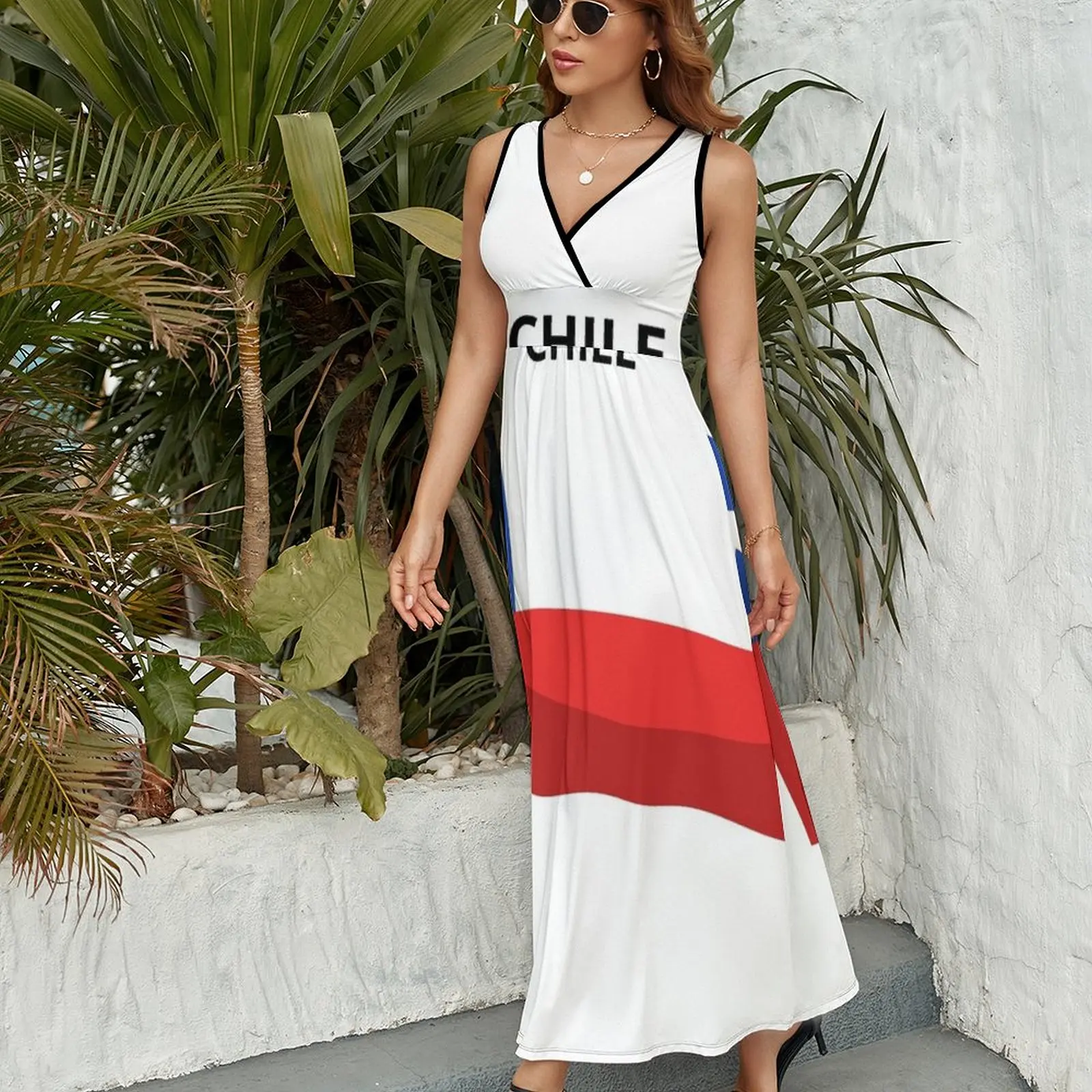 Chile flag, Bandera de chile, Bandera chilena. Sleeveless Dress elegant women\'s dresses sale