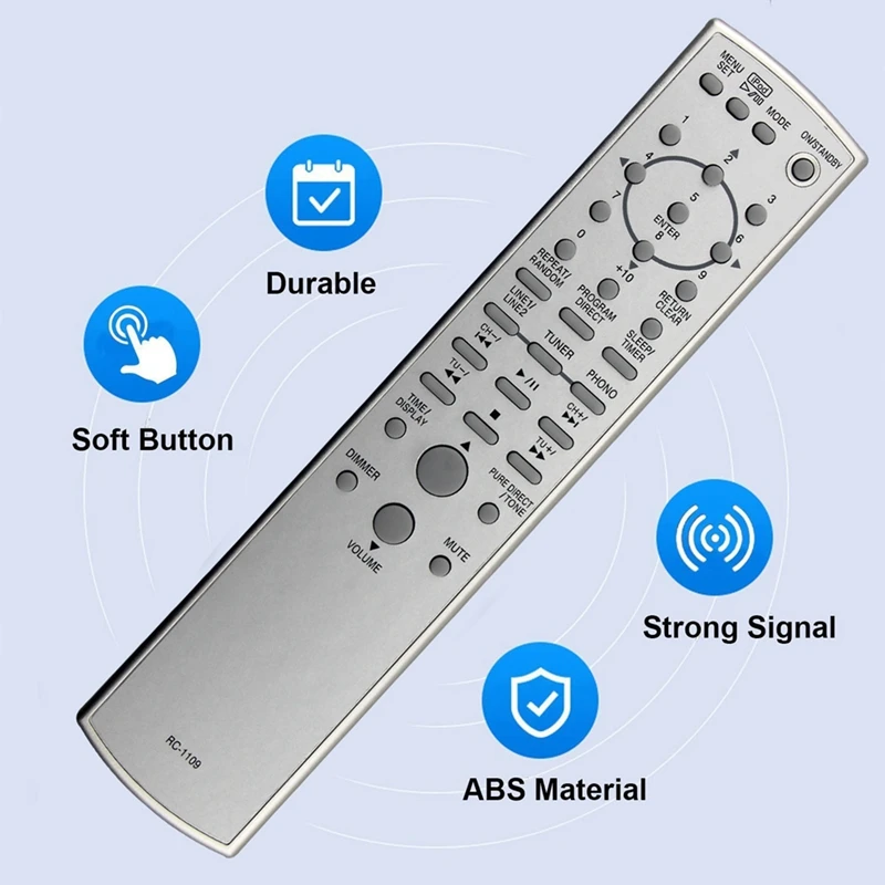 Y43A-Vervang RC-1109 afstandsbediening voor Denon AV-ontvanger eindversterkercontroller