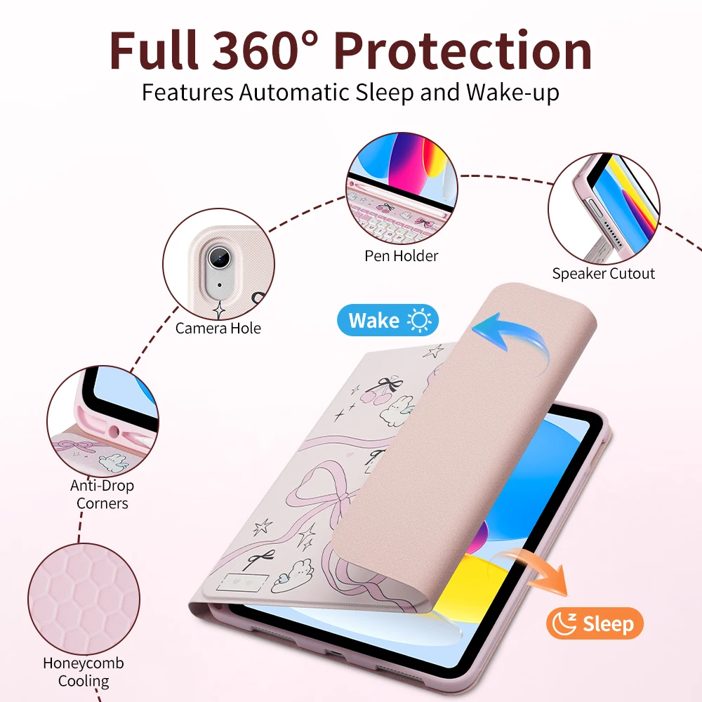 Magic Keyboard case For ipad a16 case 11th 10th Generation CaseFor iPad 11 Air 4 5 6 Cover For iPad Pro 11 2018-2022 Funda 5