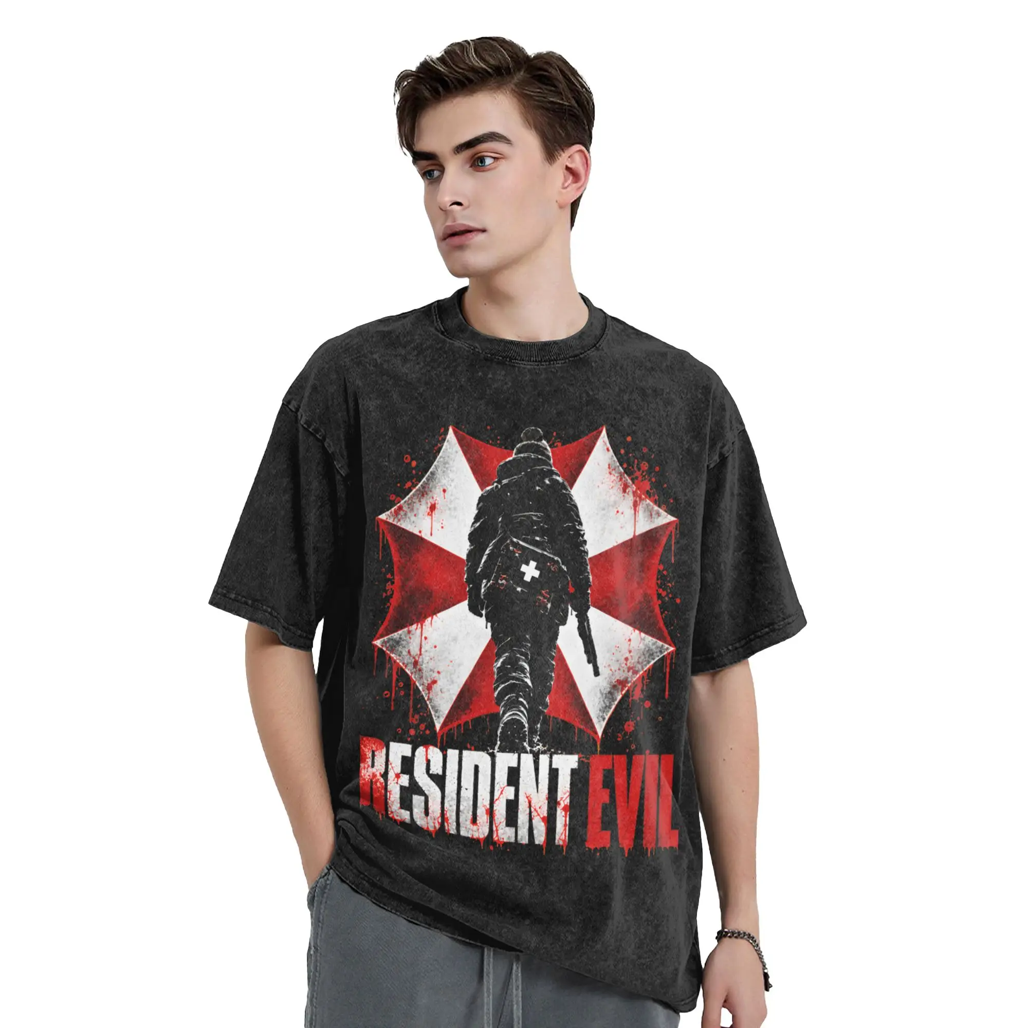 Resident Evil Movie Bryan Hodukavich T-Shirts for Men  Crazy Pure Cotton Tees O Neck Short Sleeve T Shirts Gift Idea Tops