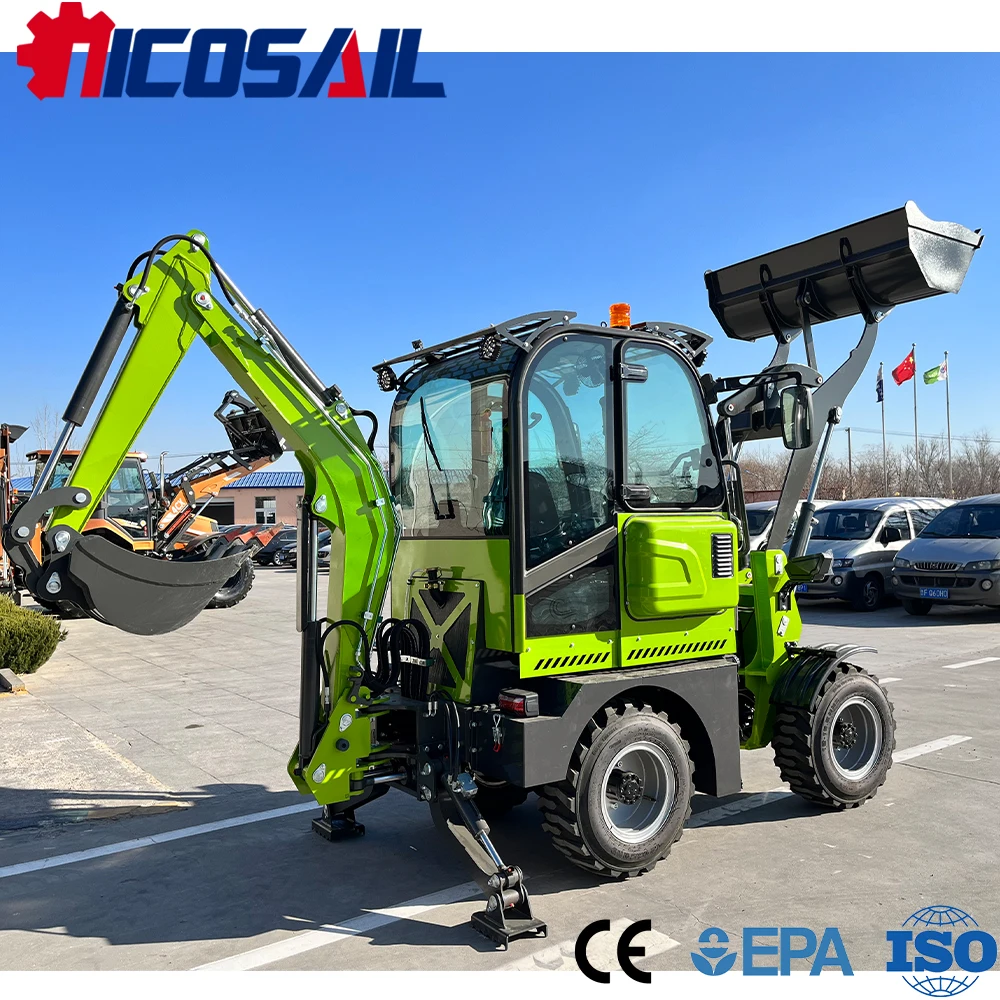 Industrial Backhoe Loader CE Certified Euro 5 Compact Design Easy Control for Municipal Farm Work