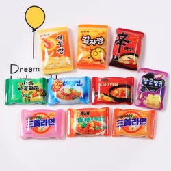 100pcs Lovely Korean Noodles Flatback Resin DIY Crafts Miniature Dollhouse Scale Mini Instant Noodles Shrimp Pretend Food