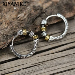 XIYANIKE Unique Design Round Circle Hoop Earrings For Men Women Vintage Fashion New Jewelry Couple Gift Party серьги женские