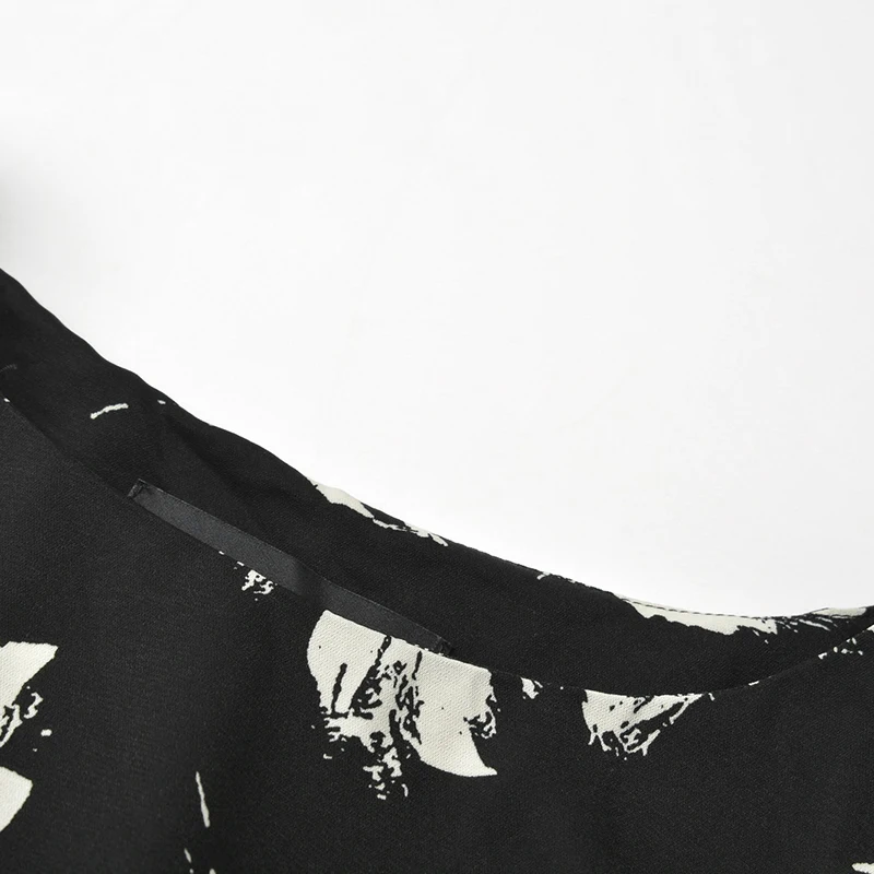 Chic Floral Print Midi Dr Women's 3/4 Sve mid Waist Polyester Summer 2025 Faion Ele Simple Sle round Ne Dr