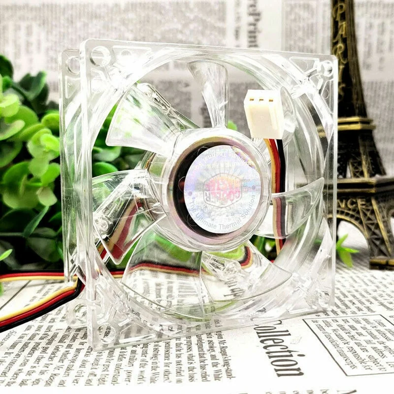 OEM Replacement Transparent Blue Silent Cooling Fan A8025-18CB-5BN-L1 12V 0.21A 80*80*25mm