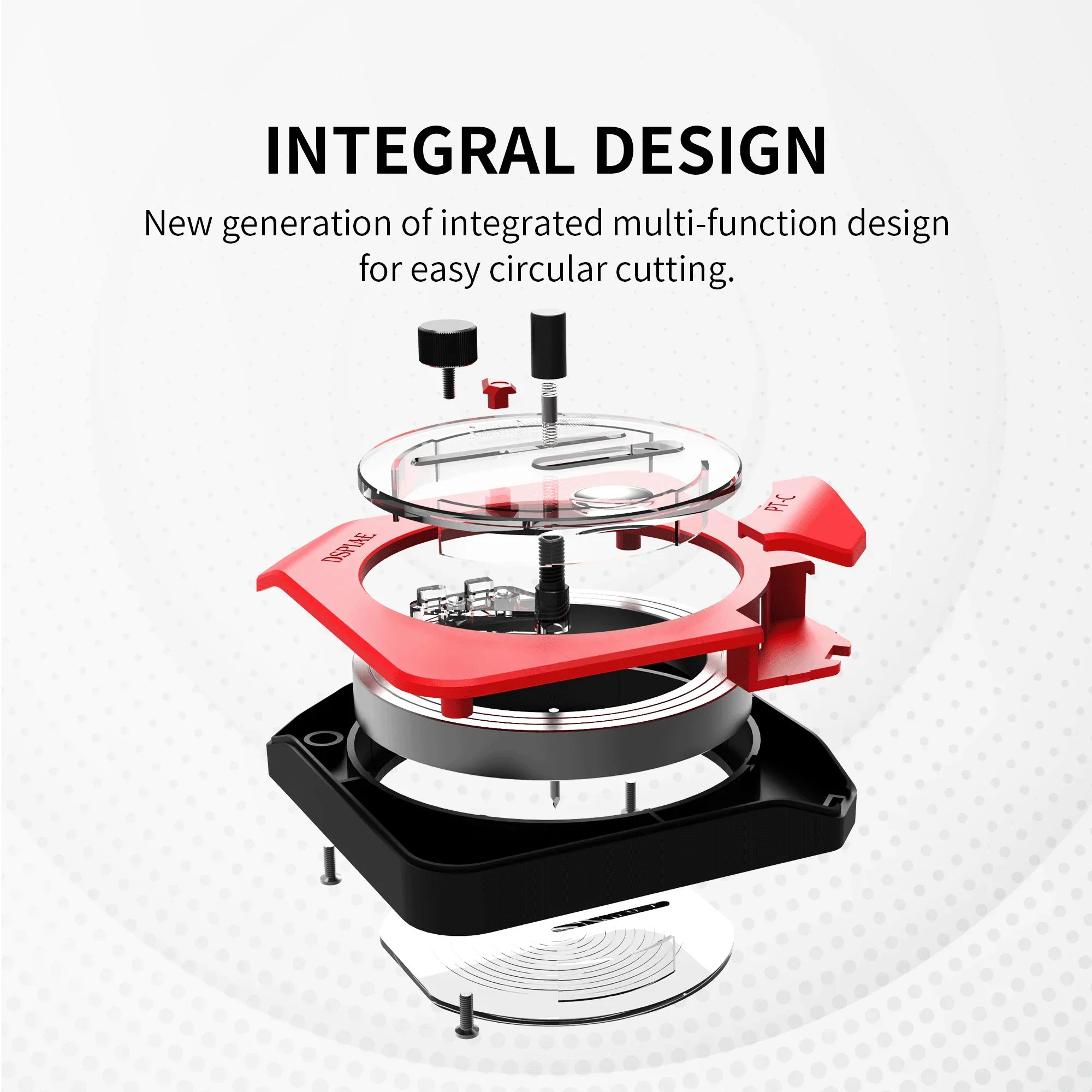 New DSPIAE PT-C Integral Circular Cutter for 1-50mm Circle with one 45° Blade Model Assembly Building Kit DIY Hobby Tools