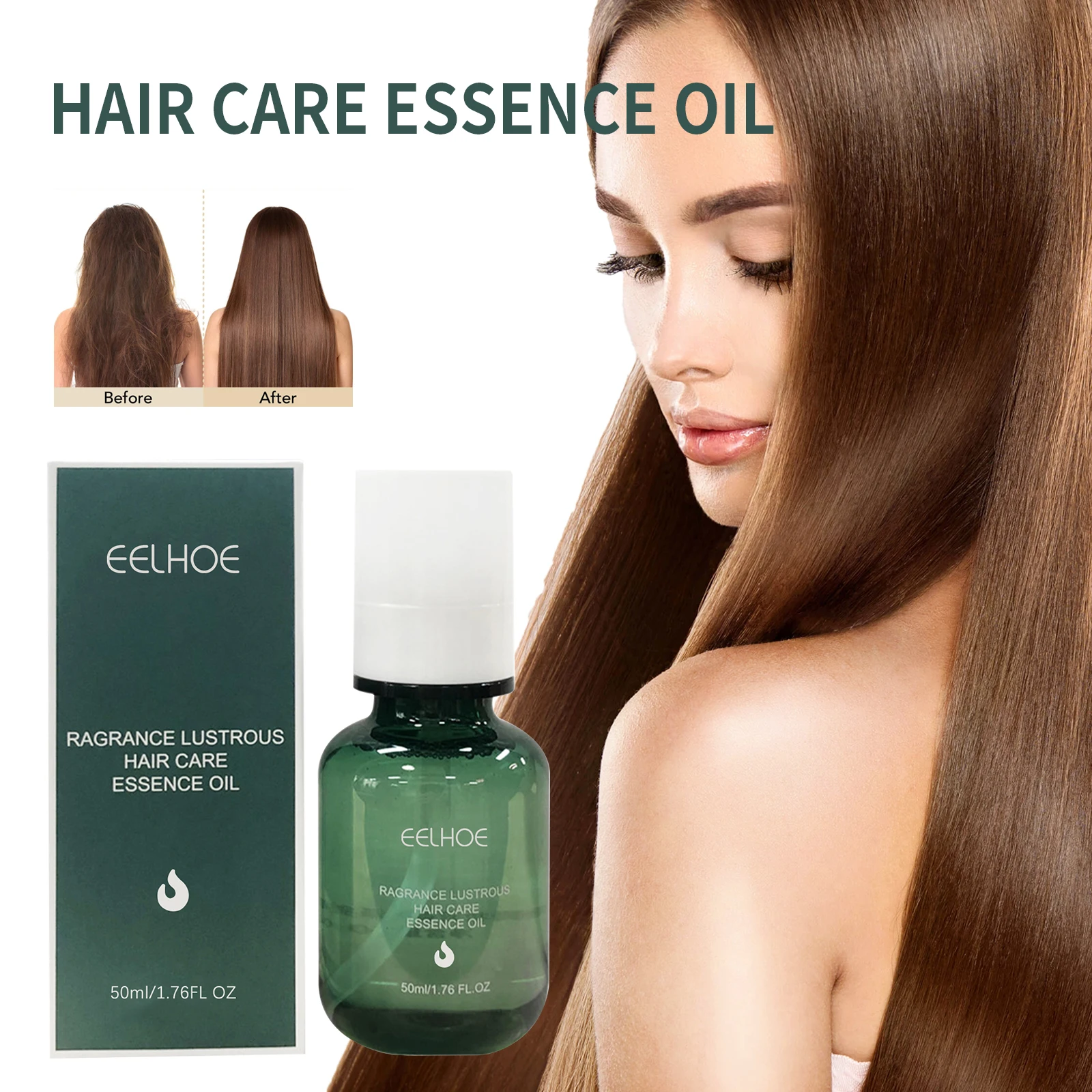 EELHOE Nourishing Long Hair Oil for Women Effective Protects Damaged Hair Repair And Restore Smooth Silky Anti Hair Loss Serum