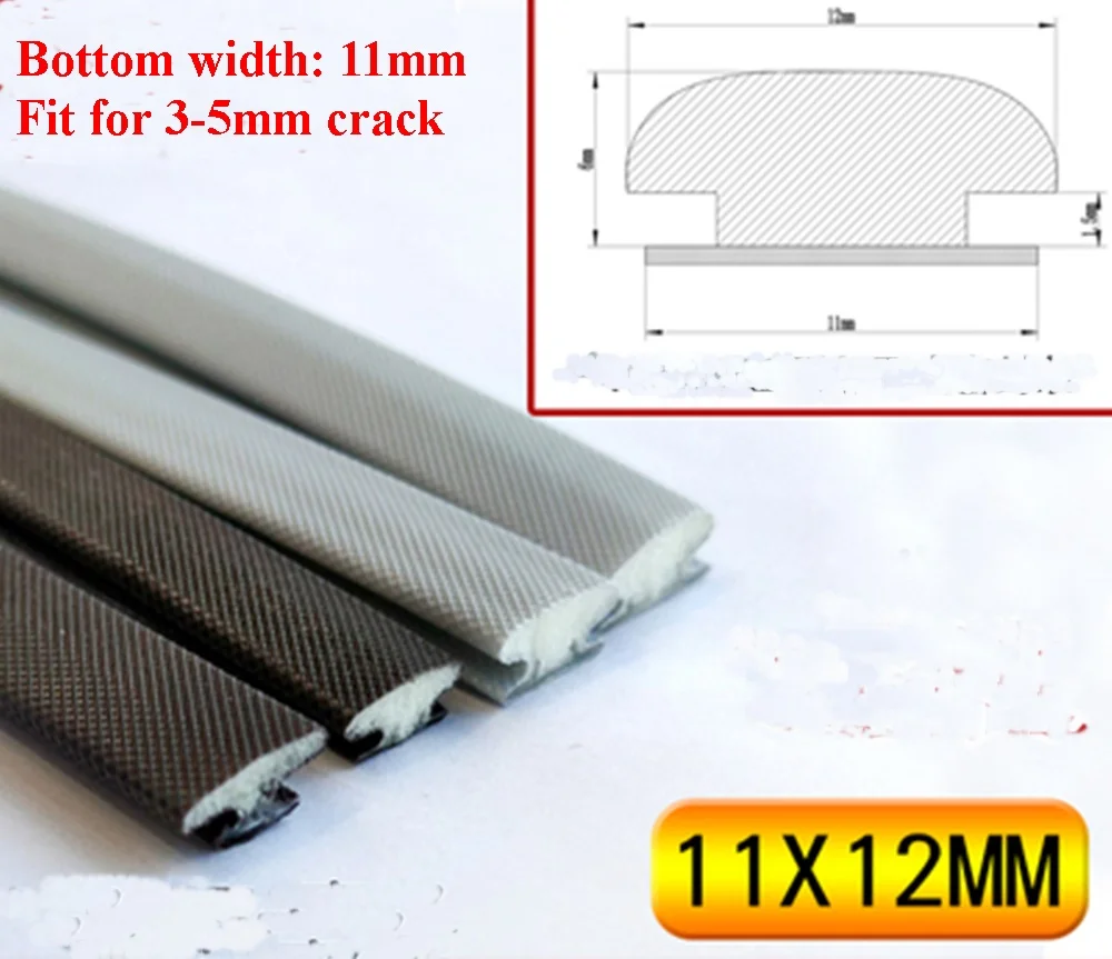 

5m grey color Sealing strip slot type I type 11x12mm Soundproof foam strip doors and windows anti-collision srip