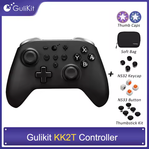 GuliKit KK2T Controller Gamepad TMR Joystick Hall Effect Trigger for PC Switch MacOS Windows iOS Android Steam Deck Game Control