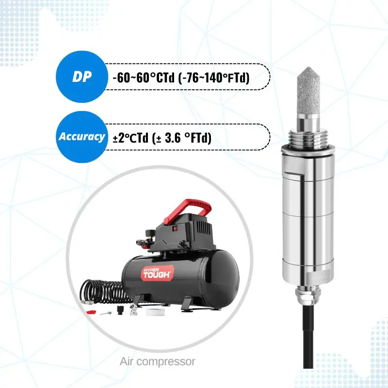 HENGKO HG602 Dew Point Sensor -60 to 60 Deg C 0 to 10V Output RS485 Communication Dew Point Transmitter