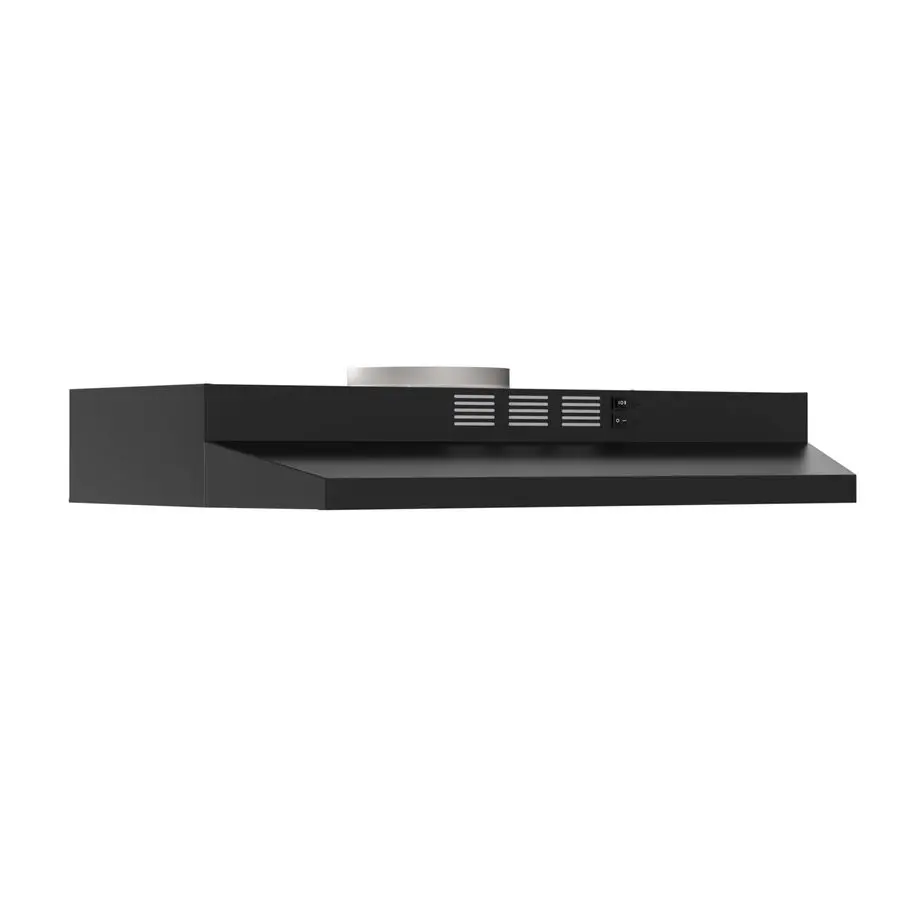 

Black Range Hood 30 inch Under Cabinet, Ducted Ductless Convertible Kitchen Hood, Stainless Steel Stove Vent Hood with 2 Speed E