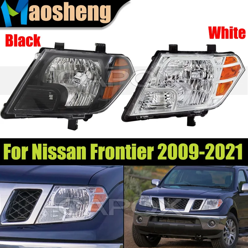 1Pair Black Or White Front Bumper Headlight Headlamp For Nissan Frontier 2009-2021 Head Light Head Lamp