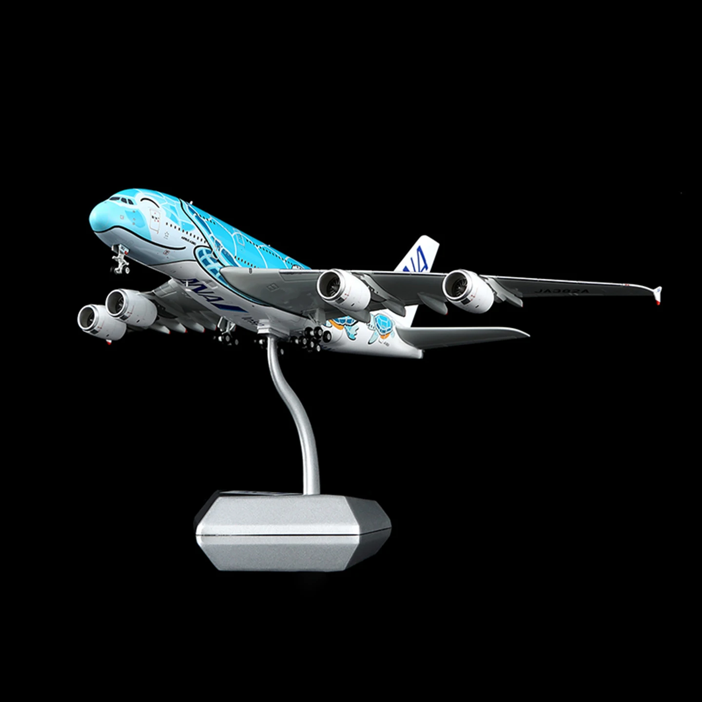 A582302 Alloy Collectible Plane Gift HX Models 1:400 All Nippon Airways [Green Turtle] Airbus A380 Diecast Aircraft Model JA382A