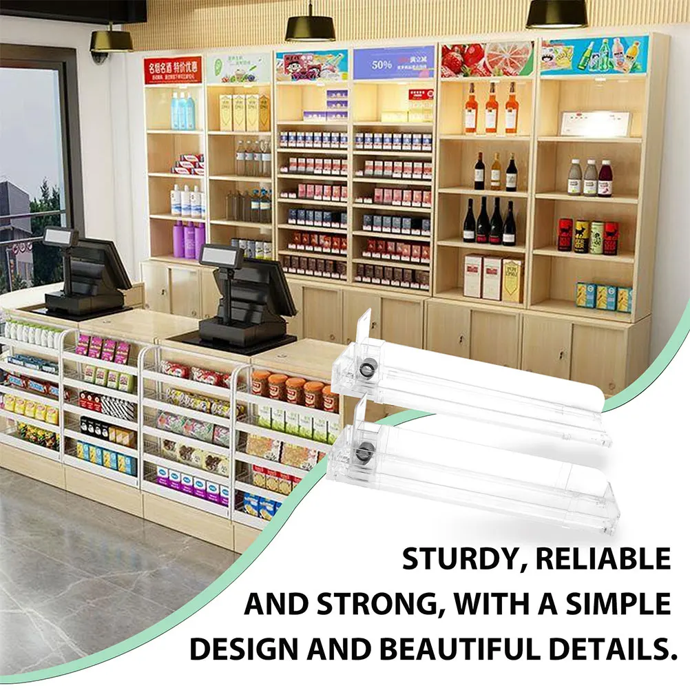 

4pcs Cigarette Display Rack Auto Pusher Transparent Plastic Case Retail Store Durable Easy Install Spring Design Ergonomic