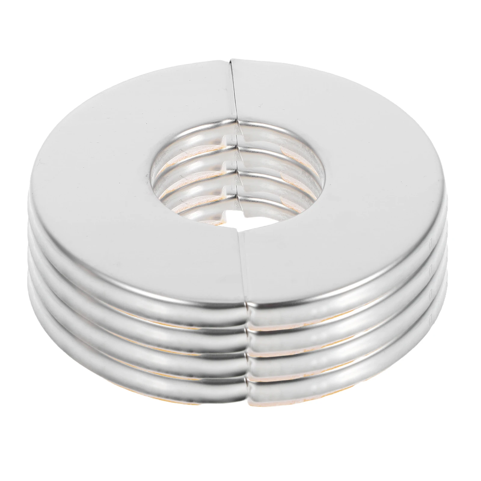 

4pcs Wall Pipe Hole Flange Cover Decorative Stainless Steel Plumbing Plate for Bathroom Kitchen Sink Shower Water Pipes