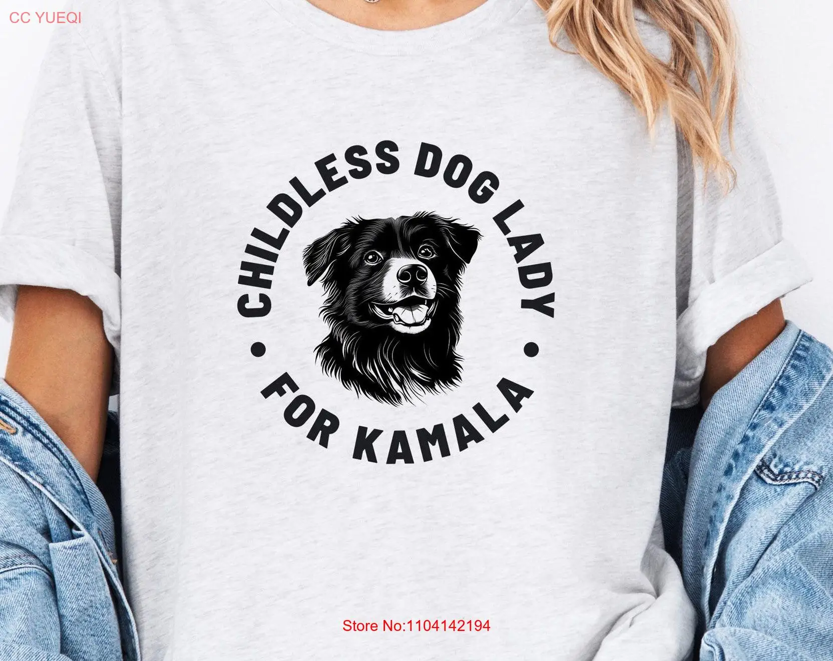 Childless Dog Lady for Kamala T Shirt Ladies Cat long or short sleeves