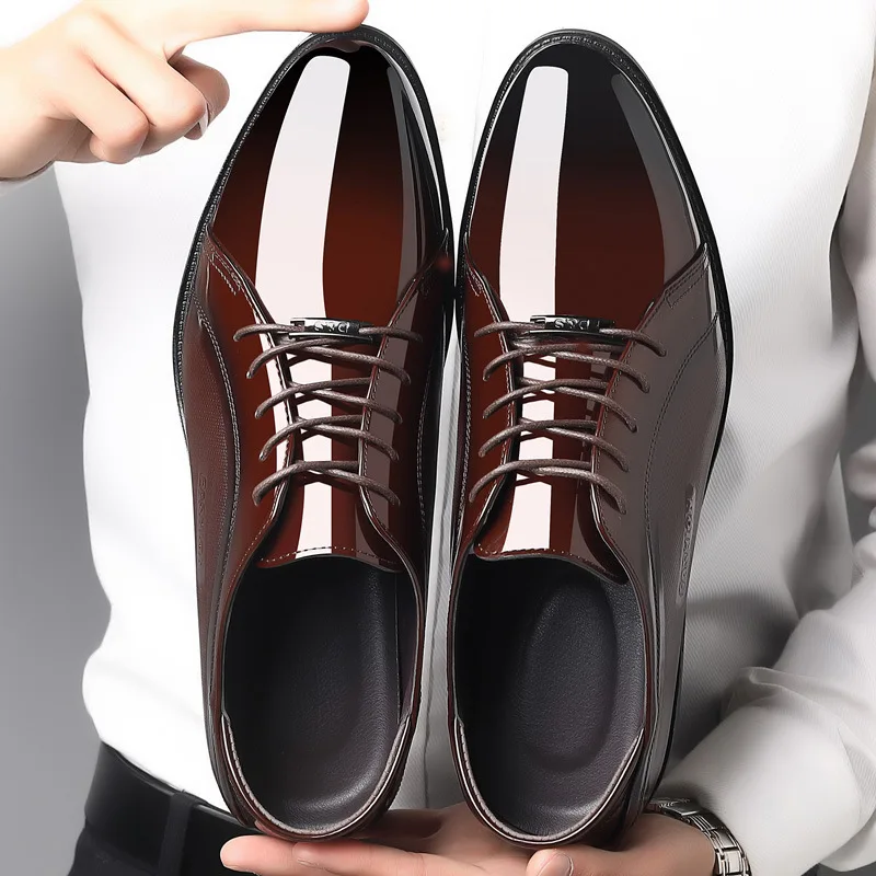 Fashion Business Dress Men Shoes Formal Slip On Dress Shoes Mens Oxfords Footwear High Quality Leather Shoes For Men Loafers