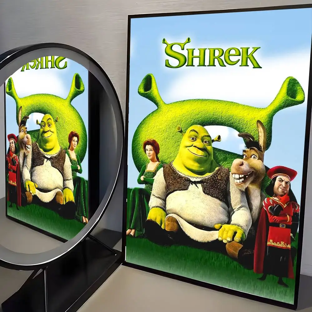 ملصقات ذاتية اللصق على شكل ملصق كرتوني لطيف من S-ShrekS مناسبة لأي سطح جدار مقاوم للماء والرطوبة