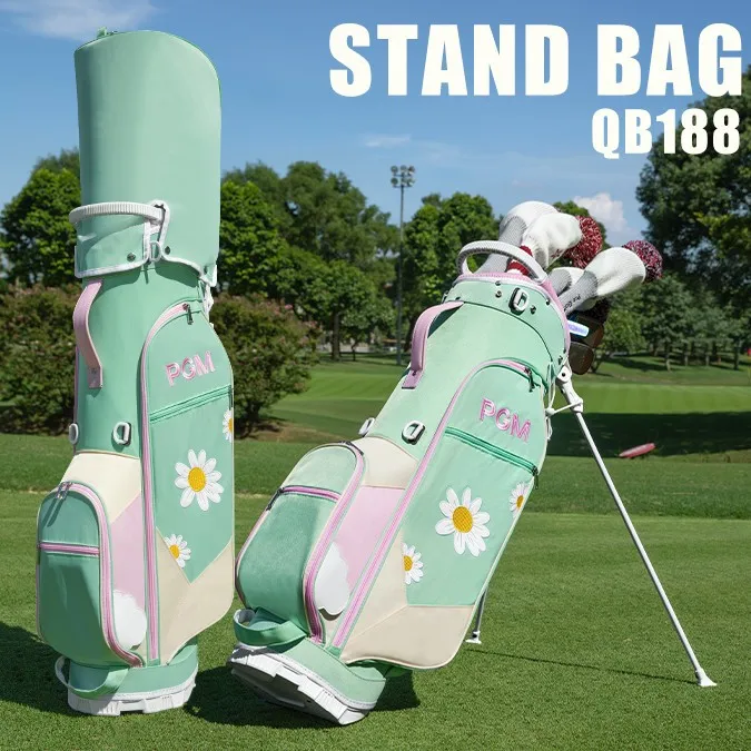 PGM Golf Bag for Women 5-Way Divider Stand Bag with Dual Shoulder Strap Waterproof Golf Club Bag