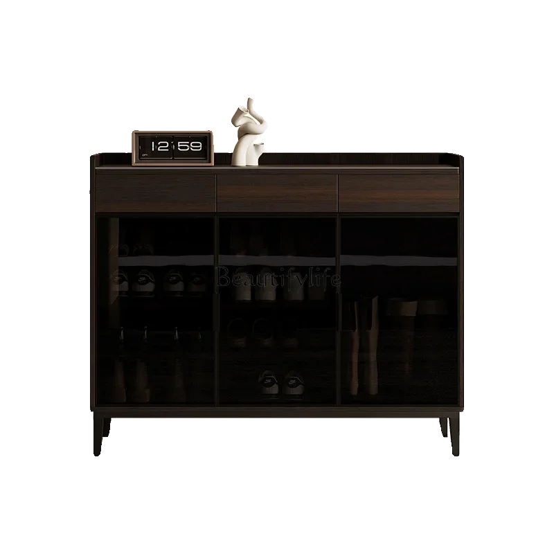 

LJY*Italian solid wood shoe cabinet household locker