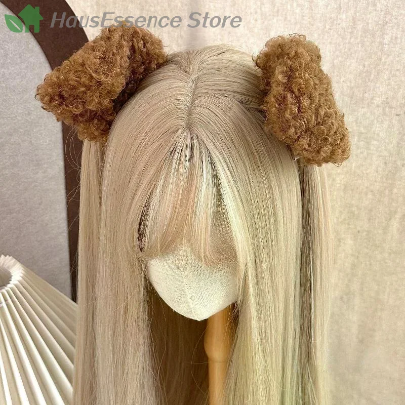 ※1Pair New Cute Puppy Ears Side Clips For Girls Plush Hairpin Kawaii Barrettes For Headwear Kids Hair Accessories Gifts