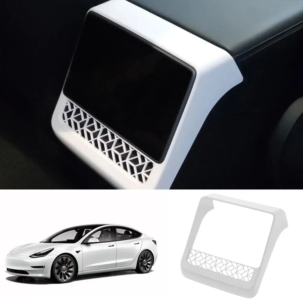 Osłona tylnego ekranu do Tesla Highland ABS Frame Protector Air Vent Trim Protective Cover Auto Interior Accessories J6C3